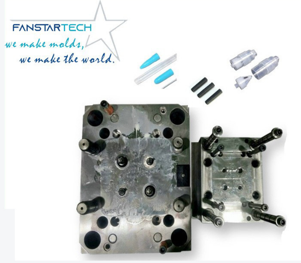 模具注塑 电子双色注射笔笔模塑胶外壳 塑胶模具 双色模具注塑